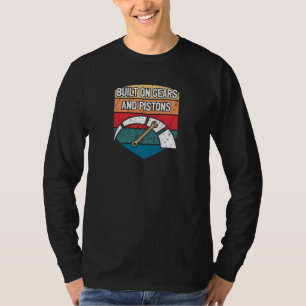 Baut auf Getriebe und Kolben Fahrzeug Mechanisches T-Shirt