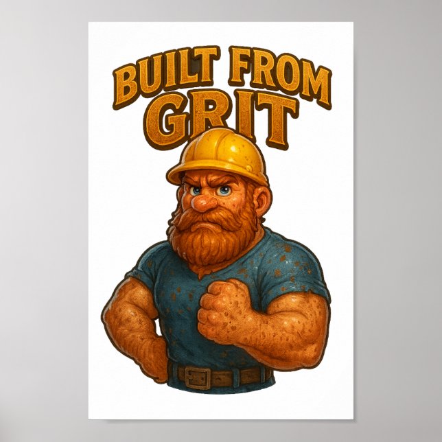 Baut aus Grit - druckbare 3D-Wandkunst Poster (Vorne)