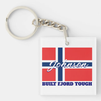 "Baute Fjord Tough" und norwegische Flagge Schlüsselanhänger