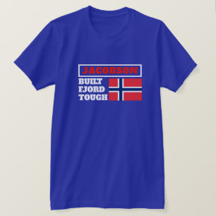"Baute Fjord Tough" und norwegische Flagge T-Shirt