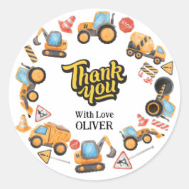 Bauthema Danke, Geburtstag Runder Aufkleber