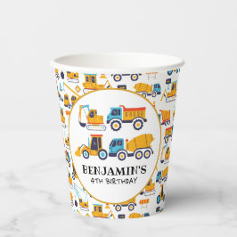 Bauthema Geburtstags-Dump Truck Party Pappbecher