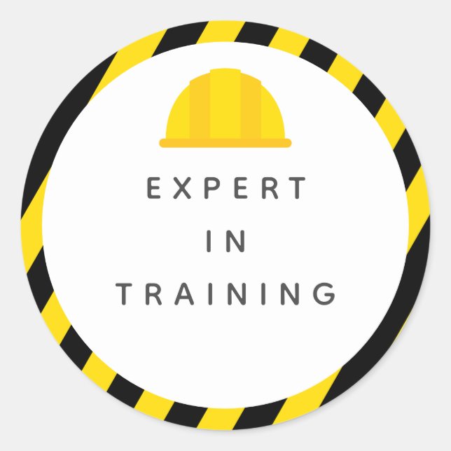 Bauthema Geburtstagsparty Runder Aufkleber (Vorderseite)