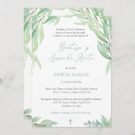 Bautizo 2do Año, Boy Baptisse 2. Geburtstag Spanis Einladung