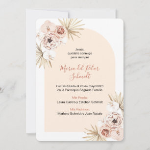 Bautizo Baptism Estampa Marcador Bautismo Boho Ankündigung