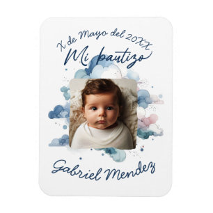Bautizo con foto Spanische Wasserfarbe Magnet