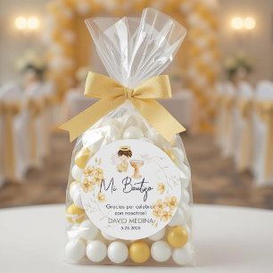 Bautizo in Spanisch Niedliche Taufe Christening Fa Runder Aufkleber