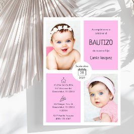 Bautizo Invitacion Baby Girl Niedlich katholische Einladung