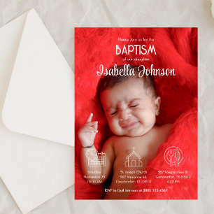 Bautizo Invitacion Niedlich Baby Girl Foto Taufe Einladung