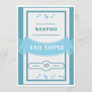 Bautizo Invitacion niño Einladung