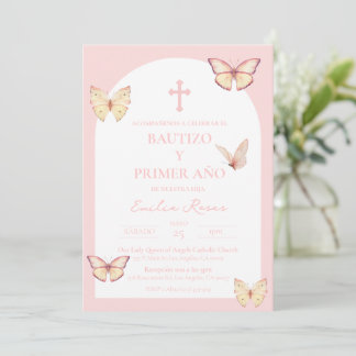 Bautizo Mariposa Invitación Taufen Einladung