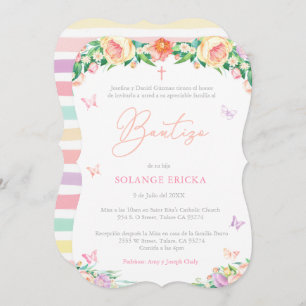 Bautizo para nena, Spanisches Taufhaus Party Butte Einladung