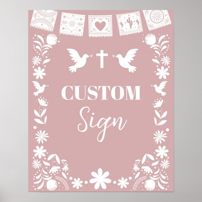 BAUTIZO Rosa Cielito Lindo Poster (Vorne)