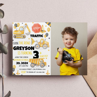 Bautransporter Einladung zum Geburtstag