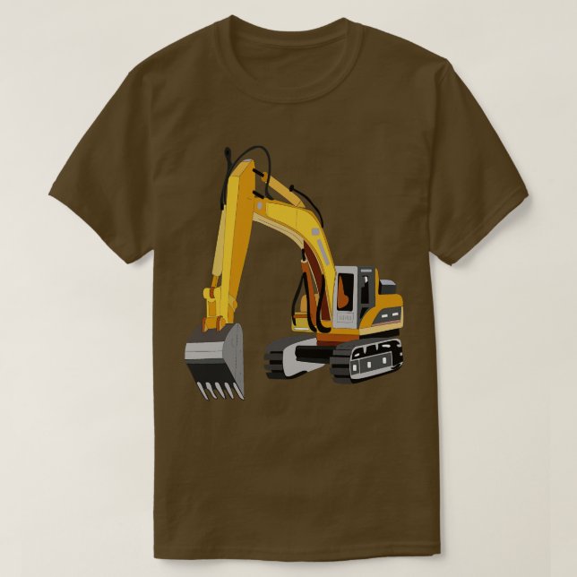 BAUTruck Rückhoe Crane Claw T-Shirt (Design vorne)