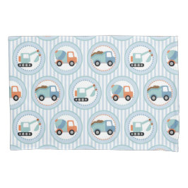 BAUTrucks - Niedlich blau weiß Kissenbezug