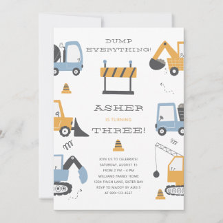 BAUTÜR Thema Geburtstagsparty Einladung