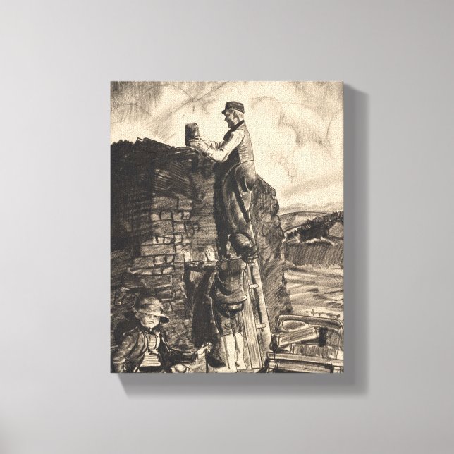 Bauunternehmer - George Bellows - 1922 Leinwanddruck (Vorderseite)