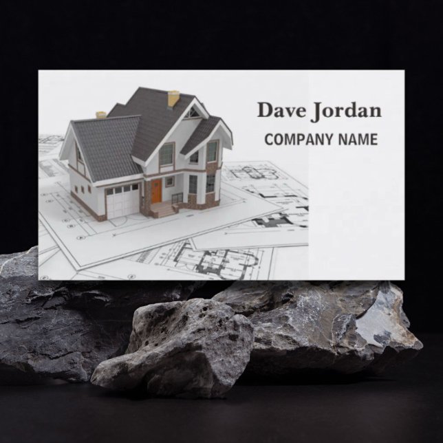Bauunternehmer Handyman Bauarchitektin Visitenkarte (Builder Handyman Construction Architect Contractor Business Card)