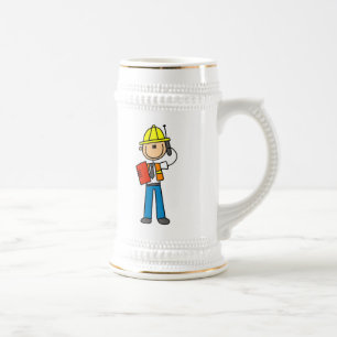 Bauvorarbeiter T-Shirts und Geschenke Bierglas