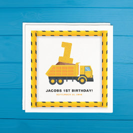 Bauwagen 1. Geburtstag Party Napkins Serviette