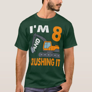 Bauwagen 8. Geburtstag Junge 8 Jahre alt Di T-Shirt