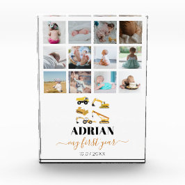 Bauwagen Baby First Year Foto Collage