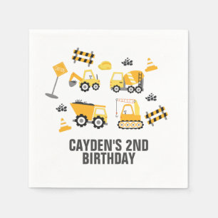 Bauwagen Birthday Napkins Serviette