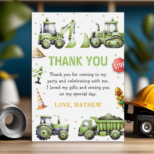 Bauwagen Digger Geburtstag Dankeskarte