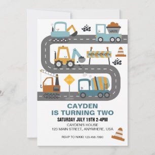Bauwagen Einladung zum Geburtstag