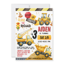 Bauwagen Einladung zum Geburtstag