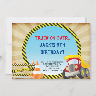 Bauwagen Einladungen Geburtstagsparty
