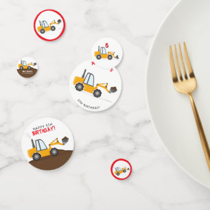 Bauwagen Geburtstag Konfetti