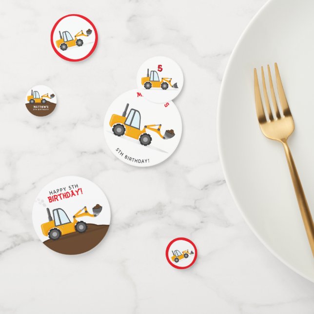 Bauwagen Geburtstag Konfetti (Gruppe)