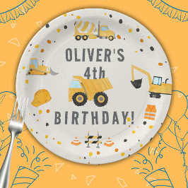 Bauwagen Geburtstagspartei Pappteller