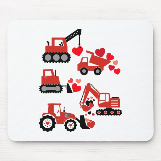 Bauwagen I Dig You Funny Kid Boy Kleinkind Mousepad (Vorne)
