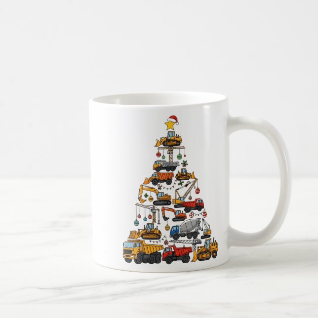 Bauwagen Lover Weihnachtsbaum Niedliche Weihnachte Kaffeetasse (Rechts)
