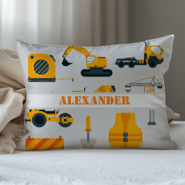 Bauwagen Personalisiert Kids Room Cushion Dekokissen