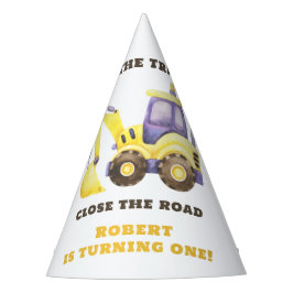 Bauwagenbagger Geburtstagspartei Partyhütchen