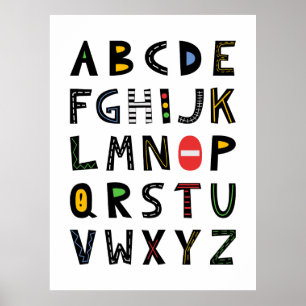 Bauweise Alphabet Muster Poster