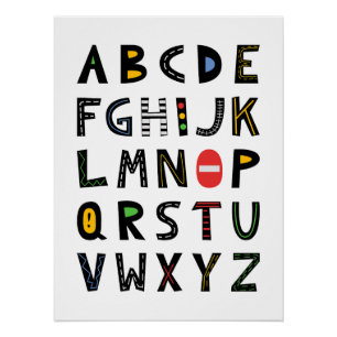 Bauweise Alphabet Muster Poster