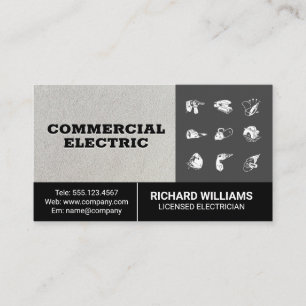 Bauwerkzeuge für Power Visitenkarte