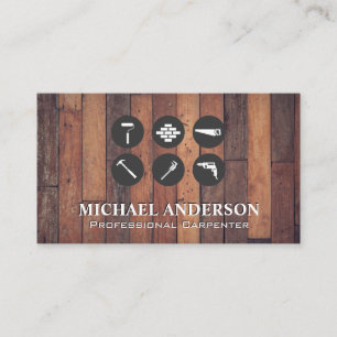 Bauwerkzeuge Hartholz Visitenkarte