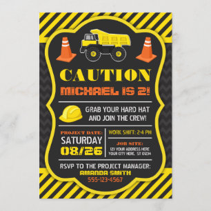 Bauwesen Geburtstagseinladung mit Umschlägen Einladung