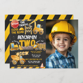 Bauwesen, Sprungwagen 2. Geburtstag Einladung