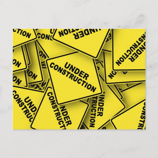 Bauzeichen Postkarte (Vorderseite)