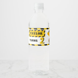 Bauzone Geburtswasserflasche Wasserflaschenetikett