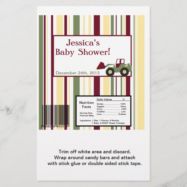 Bauzone Große Candy Bar Wrapper Flyer (Vorne)