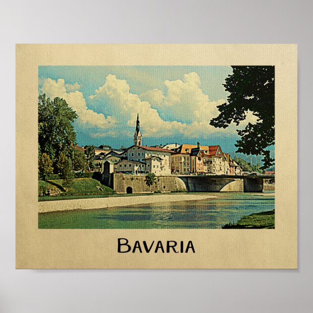 Bavaria Poster Vintage Reise Deutschland Bad Tolz (Vorne)