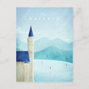 Bavaria Vintage Reiseplakat - Kunst, Dichtung und  Postkarte